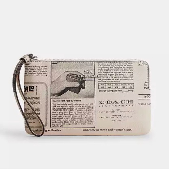 Coach Handbags - Coach limited edition Newspaper Print Wristlet
